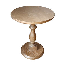 Okrągły nowoczesny stolik kawowy z drewna, stół z litego drewna