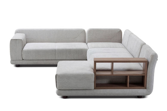 Sofa narożna do salonu w kształcie litery L SMY-7177 z rozkładanymi fotelami