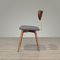 Nowoczesne jadalne krzesła z litego drewna Wygodne z metalowymi stopkami antypoślizgowymi