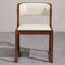 Uniwersalne drewniane krzesła do jadalni ze skórzanymi siedzeniami i oparciem
