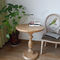 Okrągły nowoczesny stolik kawowy z drewna, stół z litego drewna