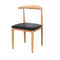 Komercyjne krzesła z litego drewna z wodoodpornymi skórzanymi siedzeniami