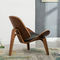 Nowoczesne krzesła z litego drewna do wypoczynku z siedzeniami skórzanymi w kolorze białym / czarnym