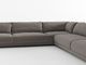 Dostosowana prosta, duża i mała włoska sofa w kształcie litery L.