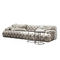 Włoska lekka luksusowa skórzana sofa artystyczna w stylu Pull Pull / amerykański minimalistyczny salon Club Hotel Velvet Sofa