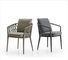 Nordic Outdoor Krzesło stołowe Kombinowane meble ogrodowe z rattanu Proste wstążkowe krzesła