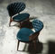 Elegancko jadalne krzesła z litego drewna / krzesła z drewna i tkanin