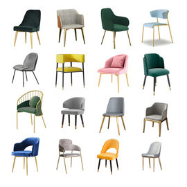 Dostępne są antypoślizgowe nowoczesne krzesła restauracyjne z metalowymi nogami Multi Style