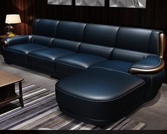 Luksusowa skórzana kanapa segmentowa Wysokiej klasy sofa do salonu