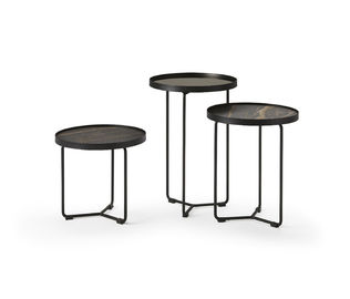 Prosty nowoczesny okrągły marmurowy stolik do salonu / jadalni
