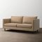 Niestandardowa nowoczesna sofa segmentowa z poduszką, sofa w salonie z tkaniny / skóry