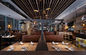 Drewniany skórzany zestaw restauracyjny w stylu stoiska restauracyjnego Meble na zamówienie