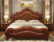 Nowoczesne łóżko tapicerowane, współczesne drewniane meble do domu