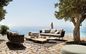 Anty-UV zewnętrzna rattanowa sofa ogrodowa, luksusowe meble z rattanu na patio