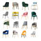 Dostępne są antypoślizgowe nowoczesne krzesła restauracyjne z metalowymi nogami Multi Style