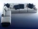 Dostosowana nordycka sofa z tkaniny mała rodzina nowoczesny prosty salon trzyosobowy apartament