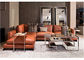Włoski nowoczesny salon duży i mały dom typu L Princess połączenie warstwy skóry miękka sofa
